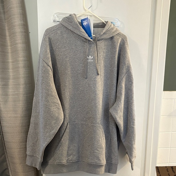 Adidas Heather Gray Hoodie - Picture 1 of 1